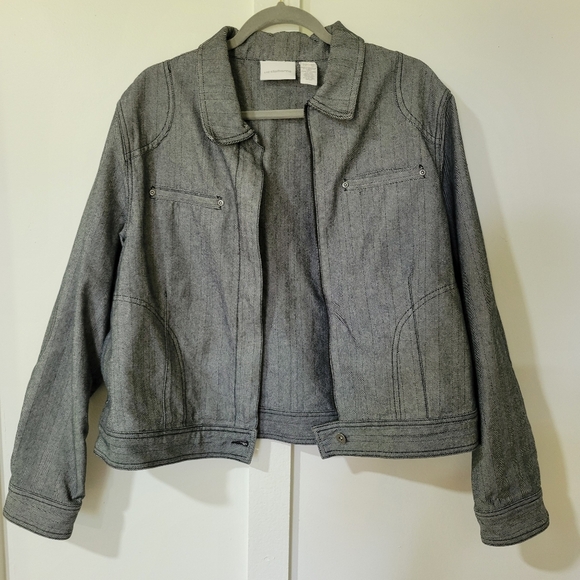 Liz Clairbone Womens Gray Denim Jacket - Picture 12 of 16